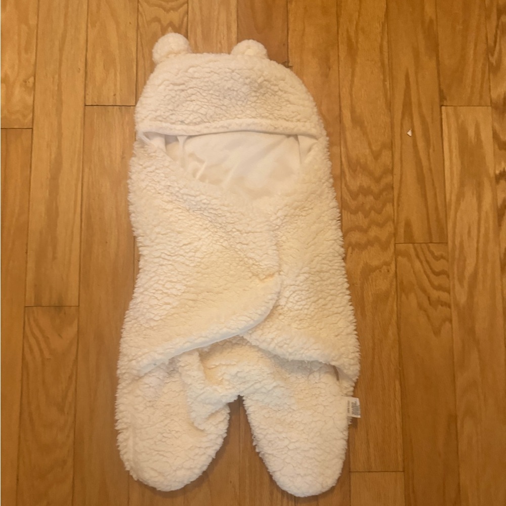 Baby fuzzy swaddle